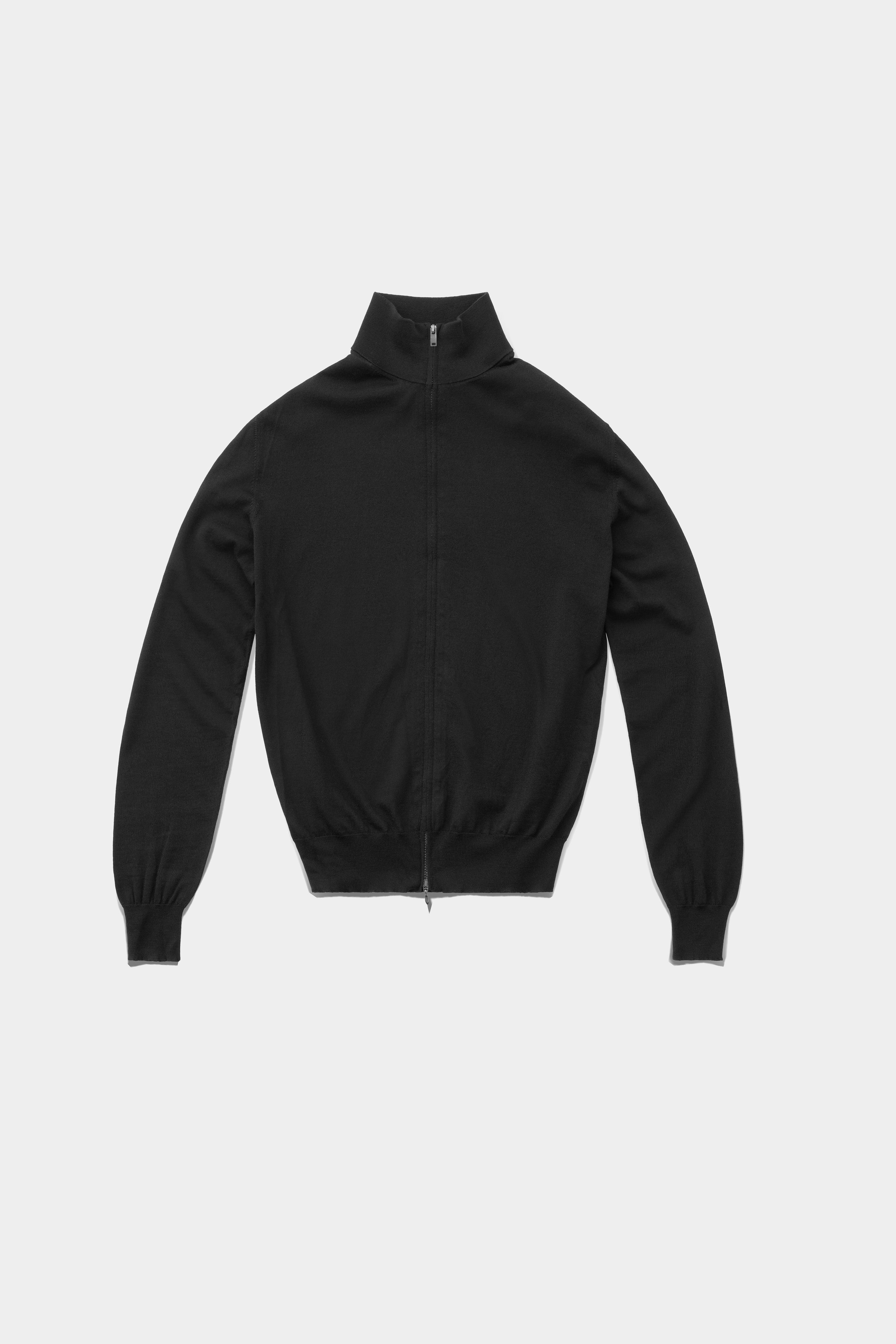 Silk and Merino Wool Zip-Up Sweater